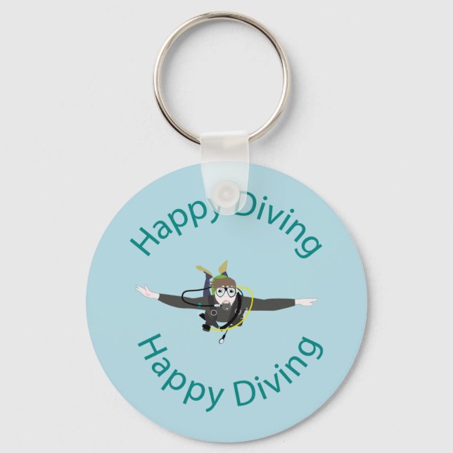 Happy diving keychain (Front)