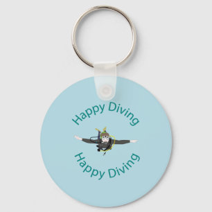 Happy diving keychain