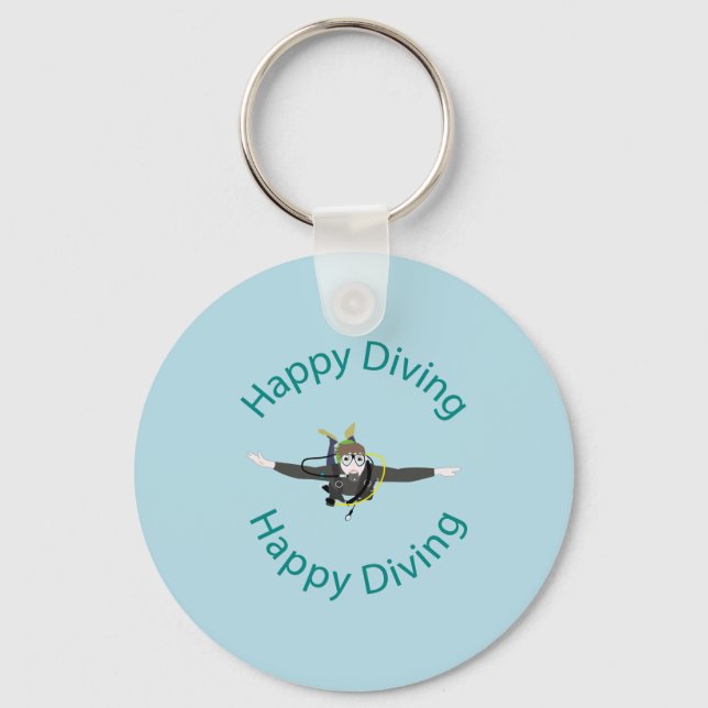 Happy diving keychain (Front)