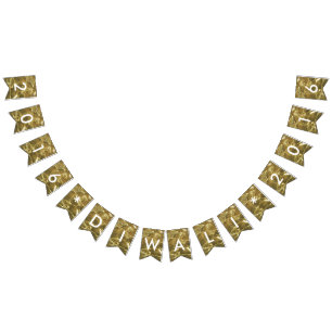 Happy Diwali 2016 Gold White Glitter Lights Party Bunting Flags