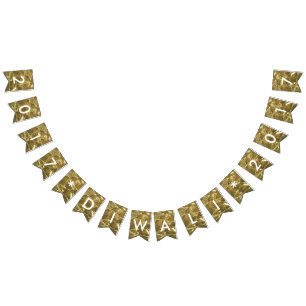 Happy Diwali 2017 Gold White Glitter Lights Party Bunting Flags