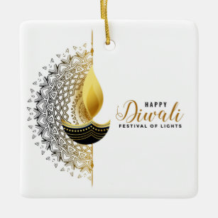 Happy Diwali Ceramic Ornament