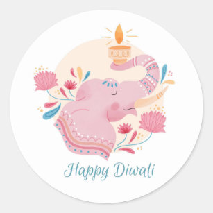Happy Diwali   Classic Round Sticker