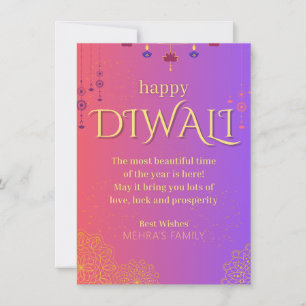 Happy Diwali customisable  Holiday Card