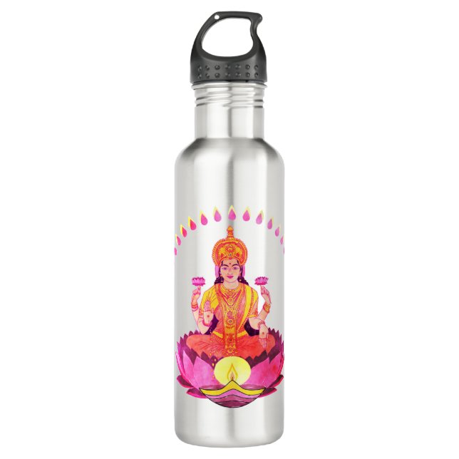 Happy Diwali - Deepalavi Lakshmi Goddess 1 710 Ml Water Bottle (Front)