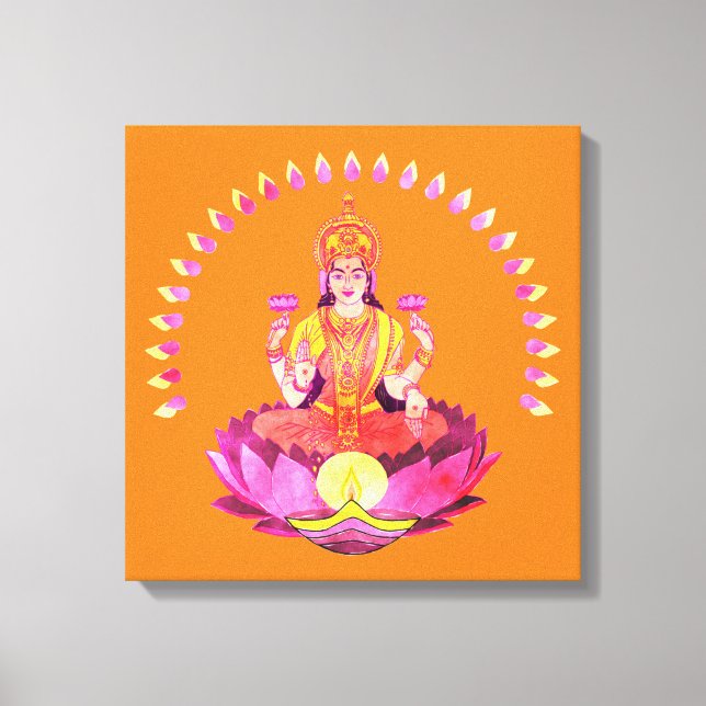 Happy Diwali - Deepalavi Lakshmi Goddess 1 Canvas Print (Front)