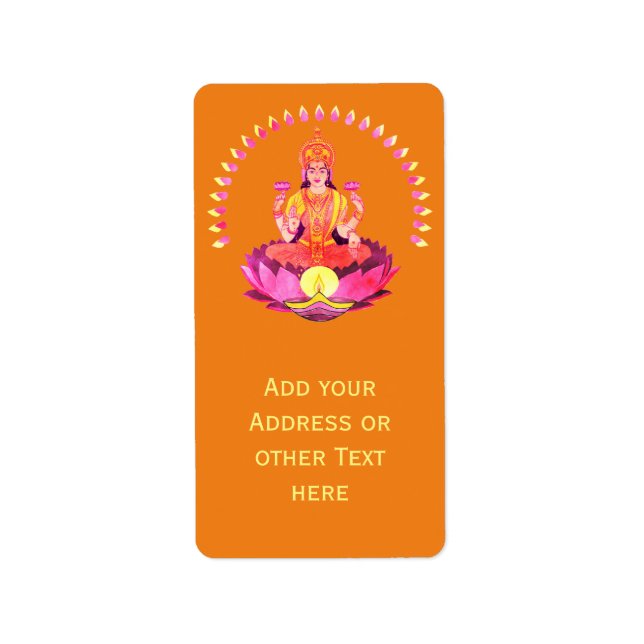 Happy Diwali - Deepalavi Lakshmi Goddess 1 Label (Front)