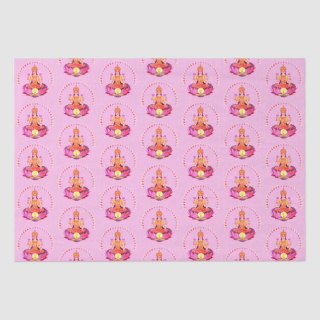 Happy Diwali - Deepalavi Lakshmi Goddess 1 Tissue Paper (Front)