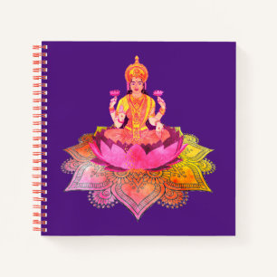 Happy Diwali - Deepalavi Lakshmi Goddess 4 Notebook
