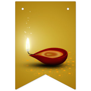 Happy Diwali Diya - Drapeaux de Bunting