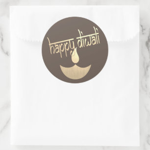 Happy Diwali Festival Of Light Classic Round Sticker