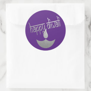 Happy Diwali Festival Of Light Classic Round Sticker
