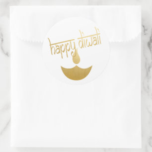 Happy Diwali Festival Of Light Classic Round Sticker