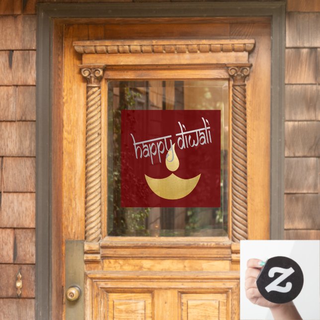 Happy Diwali Festival Of Light  Window Cling (Home Door)