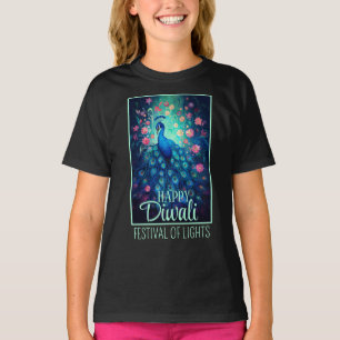 Happy Diwali Festival of Lights Peacock T-Shirt
