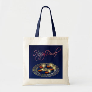 Happy Diwali Ganesha Rangoli - Budget Tote Bag