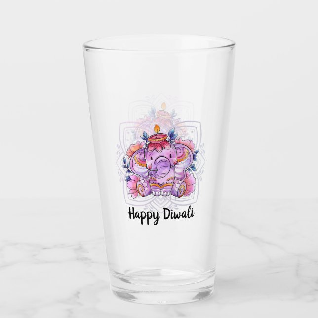 Happy Diwali Glass (Front)