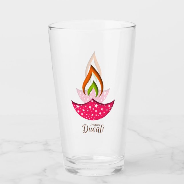 Happy Diwali Glass (Front)