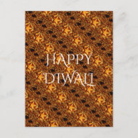 Happy Diwali Greeting Gold Copper Shiny Star