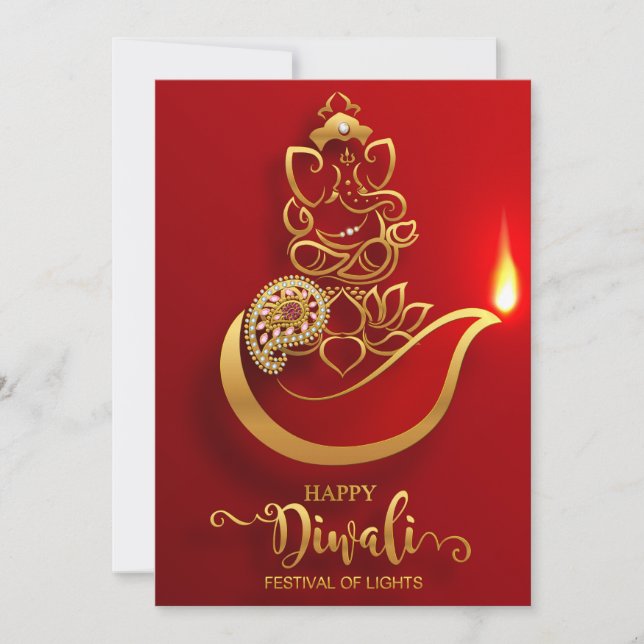 Happy Diwali Holiday Card (Front)