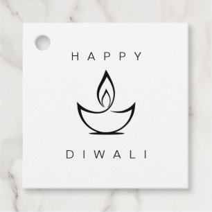 Happy Diwali Minimalist Square Tag 