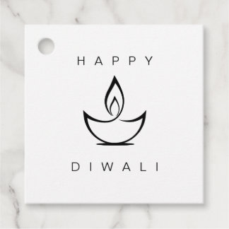 Happy Diwali Minimalist Square Tag 