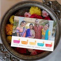 Happy Diwali Multicolored Lanterns Photo