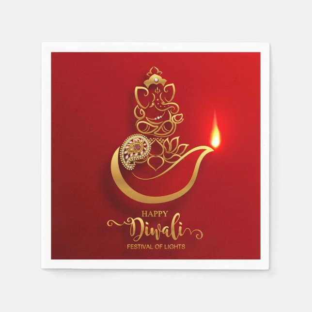 Happy Diwali Napkins (Front)