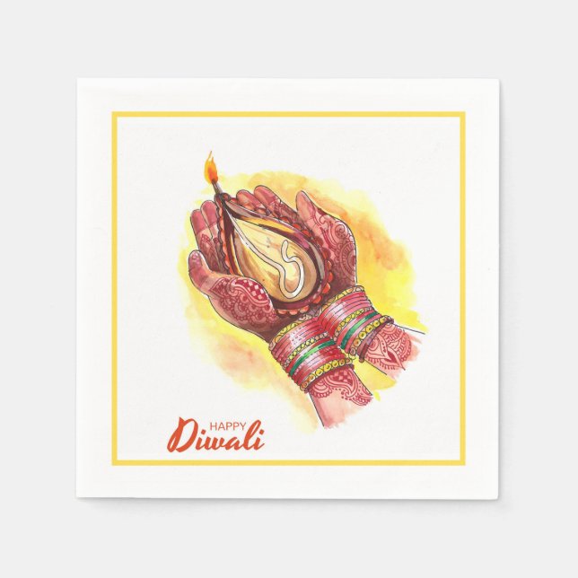 Happy Diwali Napkins (Front)