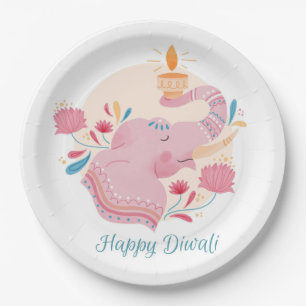 Happy Diwali  Paper Plate