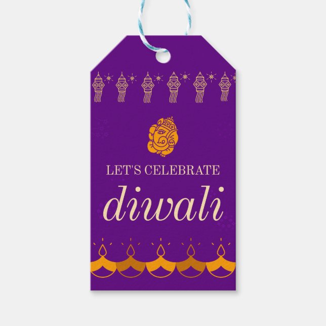 HAPPY DIWALI PARTY GIFT TAGS (Front)