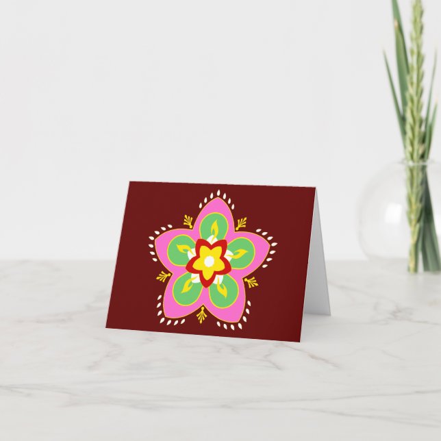 happy diwali : rangoli card (Front)