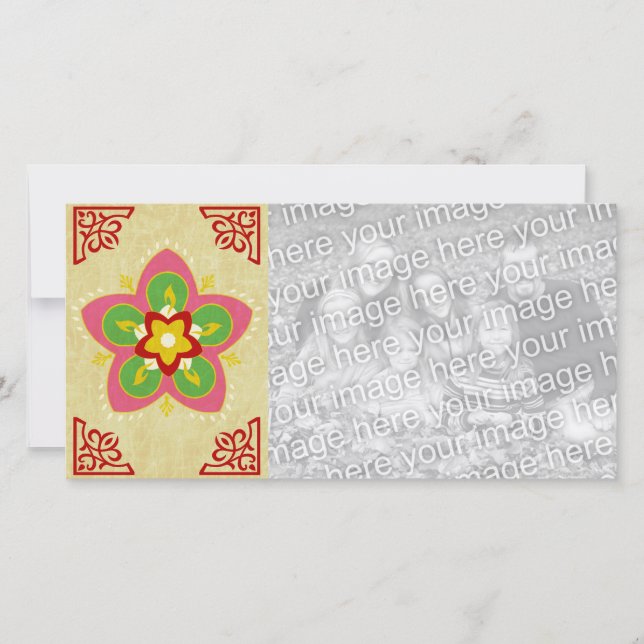 happy diwali rangoli photo card (Front)