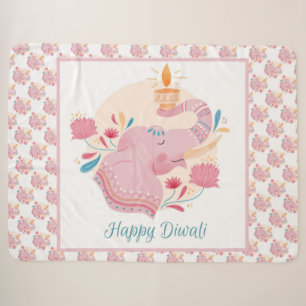 Happy Diwali Sherpa Blanket