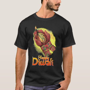 Happy Diwali Square Diwali 2022 Festival Of Light  T-Shirt