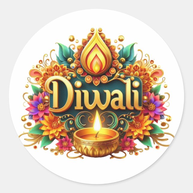 Happy Diwali Sticker (Front)