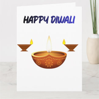 Happy Diwali Traditional Oil Lamp Festival of Ligh Card