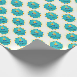 Happy Diwali with Diya  Wrapping Paper