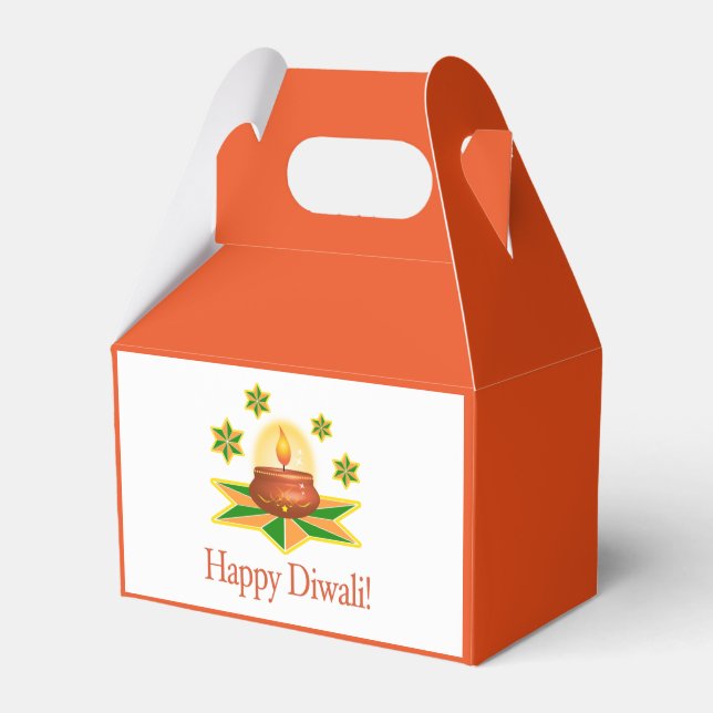 Happy Diwali with Lantern Favor Box (Front Side)