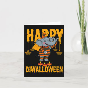 Happy Diwalihalloween Halloween Diwali Card