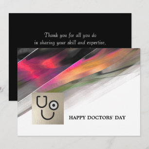 Happy Doctors' Day. Custom Flat Greeting Cards