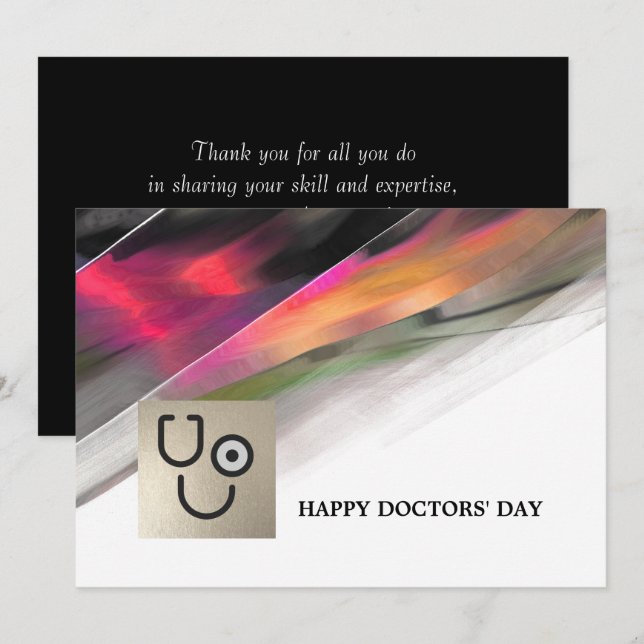 Happy Doctors' Day. Custom Flat Greeting Cards (Front/Back)