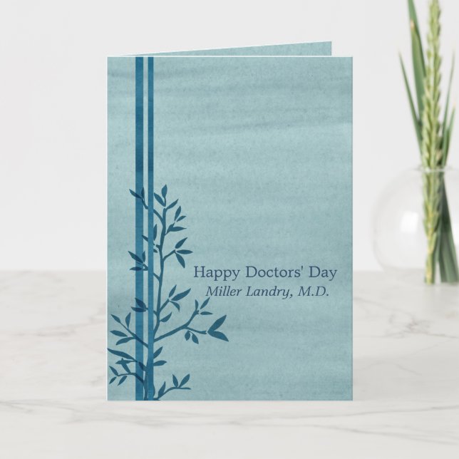 Happy Doctors Day Custom Name Card (Front)