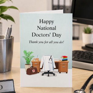 Happy Doctor's Day Doctor Office Card