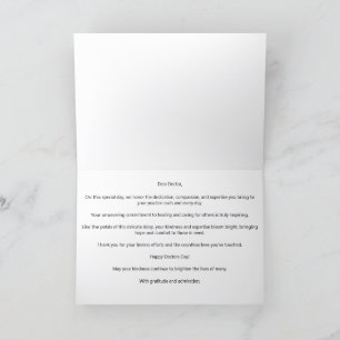 Happy Doctors' Day White Daisy Card
