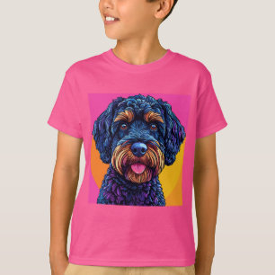 Happy Dog Against Colourful Background T-Shirt