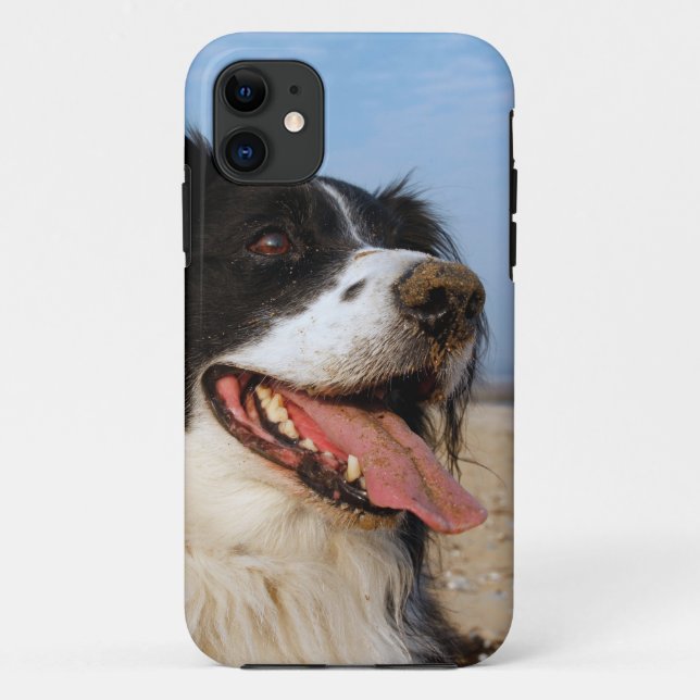 Happy dog at the beach Case-Mate iPhone case (Back)