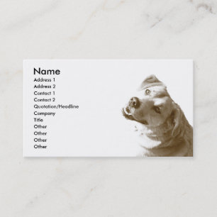 Happy Dog Business card - white