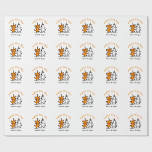 Happy Dog Day Wrapping Paper – Cute Paw Print Gift