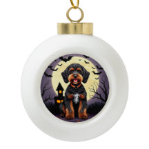 Happy Dog in Halloween Theme